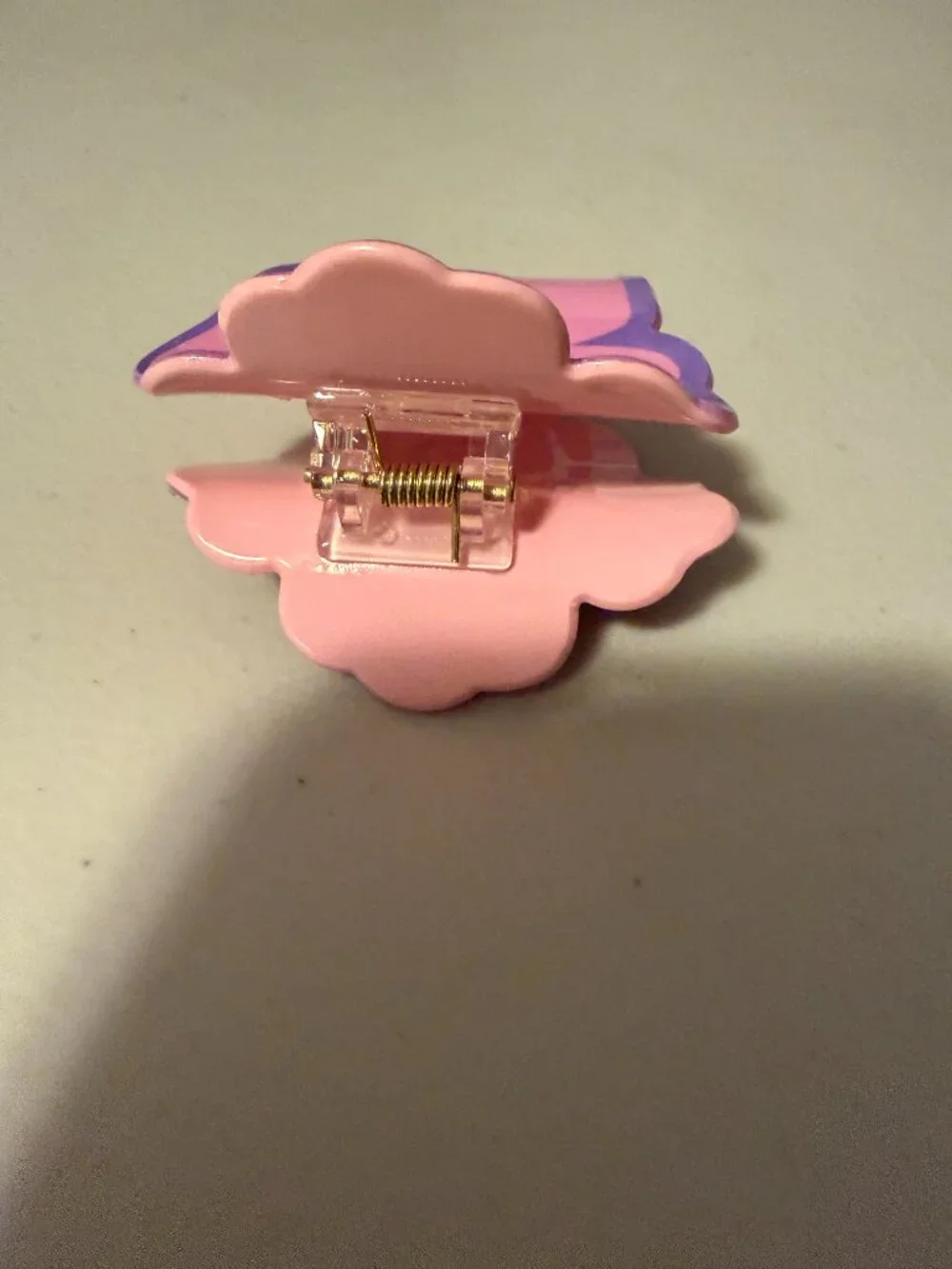 Pink and Purple Hibiscus Flower Claw Clip Hair Accessory